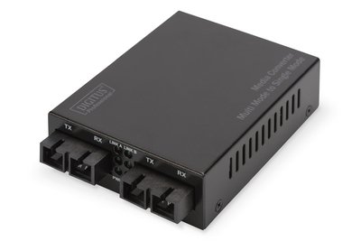 DIGITUS Medienkonverter Gigabit Multimode/Singlemode SC/SC - Cavo - Alimentazione/alimentazione