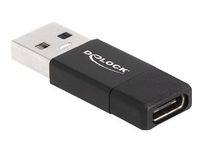 Delock USB 3.2 Gen 2 Adapter Typ-A Stecker zu Type-C Buchse aktiv schwarz A - Adattatore - Digitale/