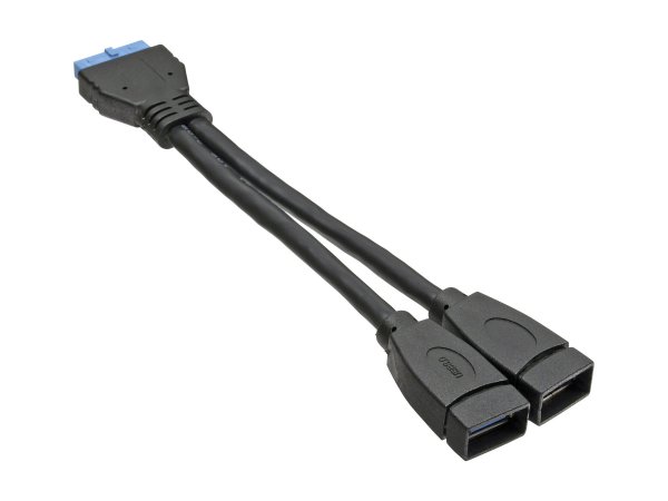 InLine Cavo USB 3.0 Interno 19pin femmina / 2x A femmina - 0,15m