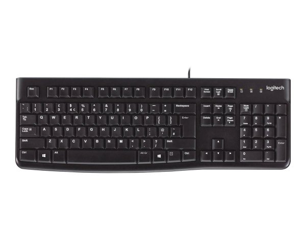 Logitech K120 - Full-size (100%) - Cablato - USB - QWERTY - Nero