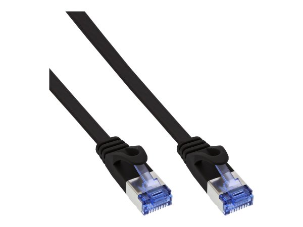 InLine Cavo Patch Lan piatto - U/FTP - Cat.6A - nero - 2m