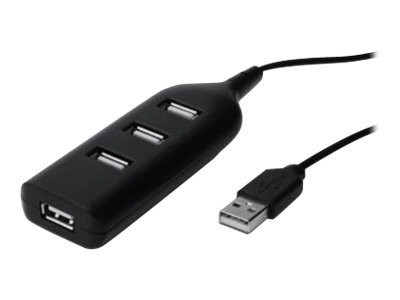 DIGITUS USB 2.0 Hub - 4-Porte - USB 2.0 - 480 Mbit/s - Nero - Plastica - status - 0,3 m