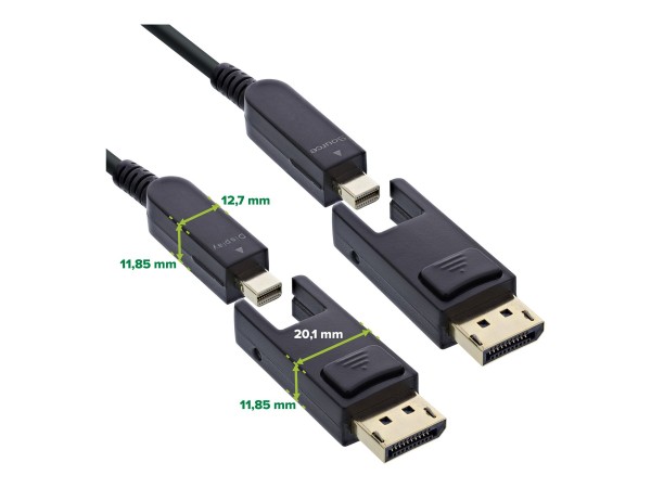 InLine Cavo DisplayPort 1.4 AOC - 8K4K - spina DisplayPort staccabile - 50 m