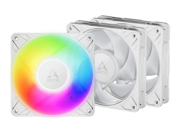 Arctic P12 Rgb Gehäuseluefter Pro A-Rgb Pwm White 3 pcs - Case fan - 3000 rpm