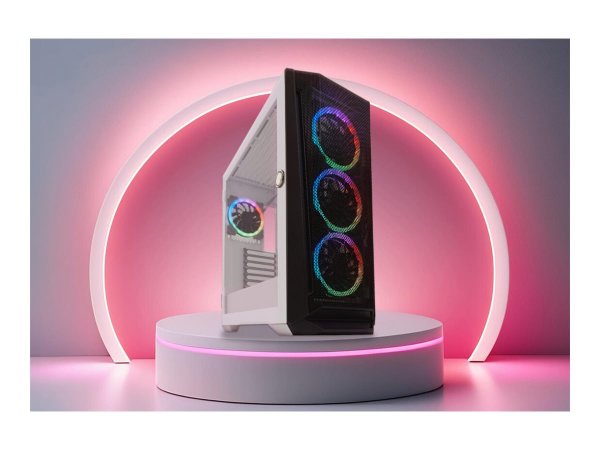 LC-Power Holo-1_X - Midi Tower - PC - Bianco - ATX - micro ATX - Mini-ITX - EATX - Metallo - Plastic