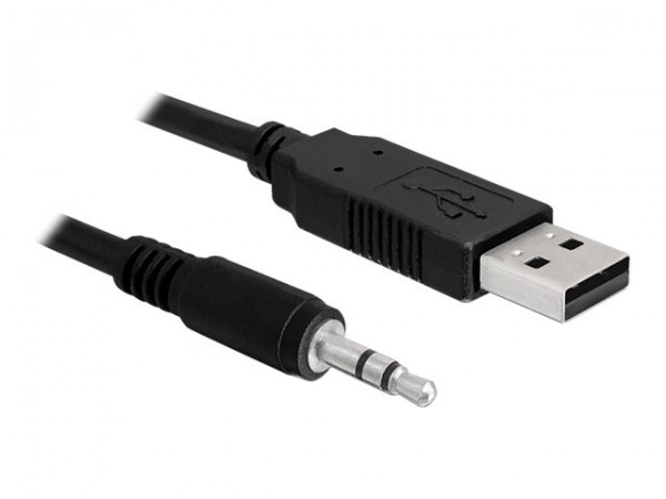 Delock USB 2.0/3.5 mm 1.8m - 3.5mm - Maschio - USB - Maschio - 1,8 m - Nero