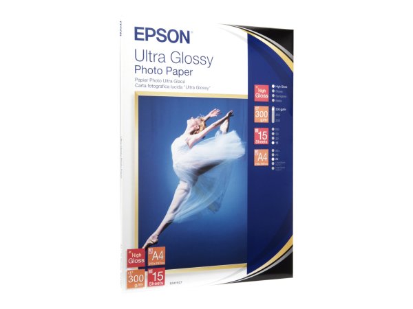Epson Ultra Glossy Photo Paper - A4 - 15 Fogli - Lucida - 300 g/m² - A4 - 15 fogli - - Expression Pr