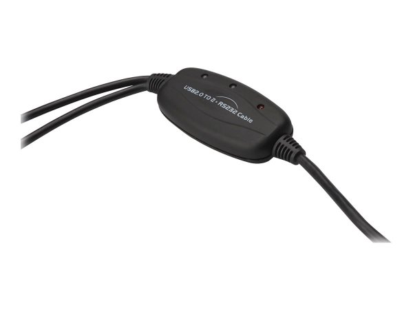DIGITUS Cavo ® da USB 2.0 a 2x RS232 - Nero - 1,5 m - USB tipo A - DB-9 - Maschio - Maschio