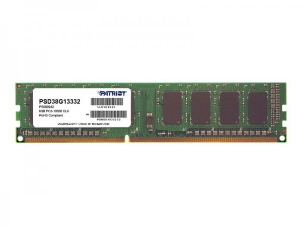 PATRIOT Memory 8GB PC3-10600 - 8 GB - 1 x 8 GB - DDR3 - 1333 MHz - 240-pin DIMM