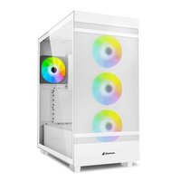 Sharkoon REBEL C50 RGB ATX - Full Tower - PC - Bianco - ATX - micro ATX - Mini-ITX - Metallo - Vetro