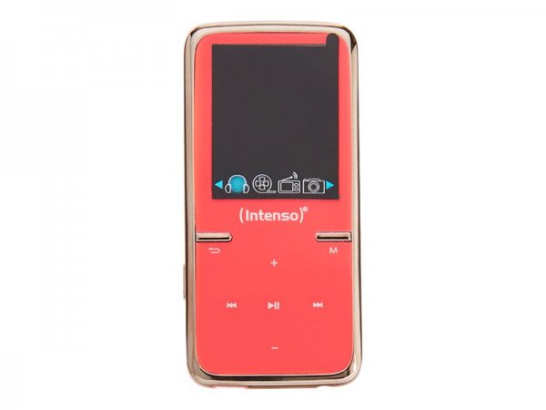 Intenso Video Scooter BT - Lettore MP3 - 16 GB - LCM - USB 2.0 - Rosa - Cuffie