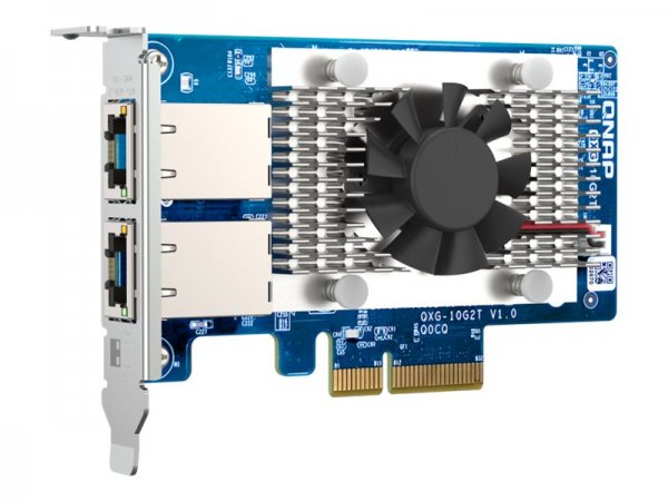 QNAP QXG-10G2T - Interno - Cablato - PCI Express - Ethernet - 10000 Mbit/s - Verde