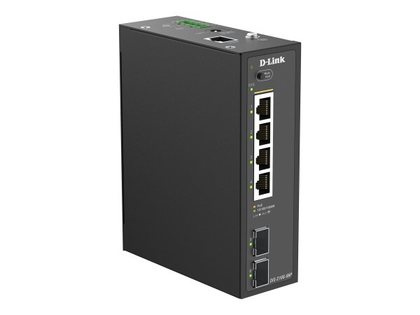 D-Link PoE+ Switch DIS-210G-06P 6 - Interruttore - 1 Gbps