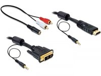 Delock 84455 - 2 m - DVI-D - HDMI - Oro - Nero - Maschio/Maschio