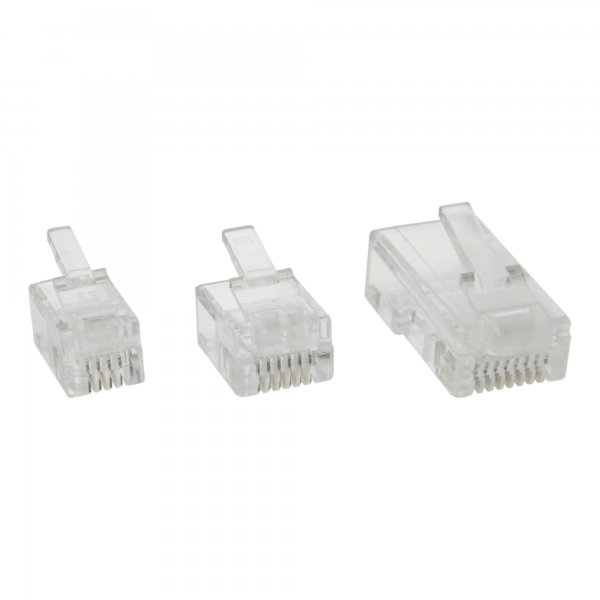 InLine Spina modulare 6P6C RJ12 a crimpare su cavo piatto - conf.100pz