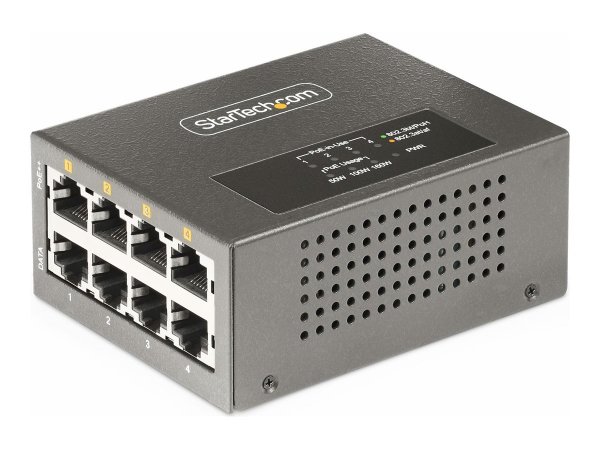 StarTech.com Iniettore PoE++ Multi-Gigabit a 4 porte - Ethernet 5/2.5/1G (NBASE-T) - PoE/PoE+/PoE++
