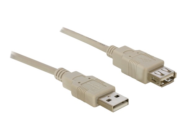 Delock Cable USB 2.0 extension A/A 3m - 3 m - USB A - USB A - Maschio/Femmina - Grigio