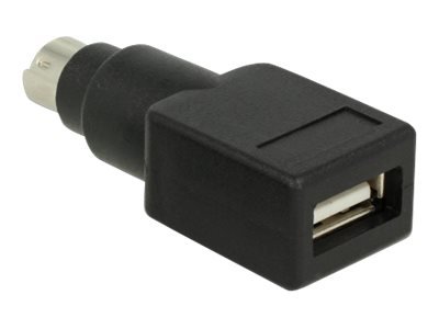 Delock 65898 - PS/2 - USB tipo A - Nero - Acciaio inossidabile