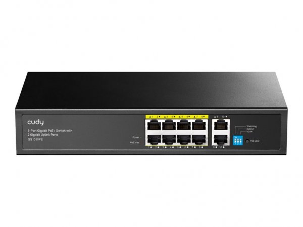 CUDY GS1010PE - Gigabit Ethernet (10/100/1000) - Supporto Power over Ethernet (PoE) - Montaggio rack