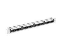 Lanberg PPUA-1024-S - Cat6a - U/UTP (UTP) - Grigio - ABS - Metallo - Montaggio a rack - 1U