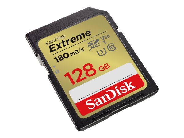 SanDisk Extreme - 128 GB - SDXC - Classe 10 - UHS-I - 180 MB/s - 90 MB/s