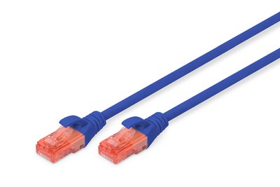 DIGITUS Cavo patch CAT 6 U/UTP - 0,5 m - Cat6 - U/UTP (UTP) - RJ-45 - RJ-45 - Blu