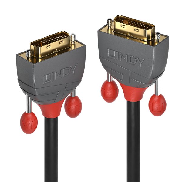 Lindy DVI-D Dual Link Kabel Anthra Line - Cavo - Digitale/display/video
