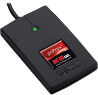 RF IDeas WAVE ID Solo Keystroke HID Prox Black USB Reader