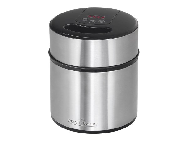 Clatronic PC-ICM 1140 - Gelatiera per soft - 1,8 L - 20 min - 1 ciotole - LED - Acciaio inossidabile