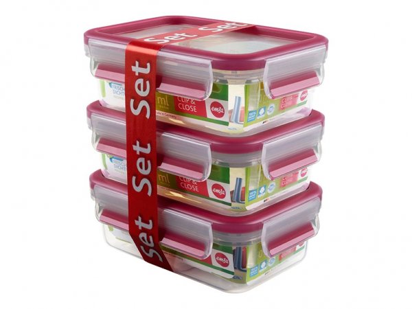 Groupe SEB EMSA 515582 - Scatola - Rettangolare - 0,55 L - Rosa - Trasparente - Elastomero Termoplas