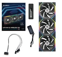 Lian Li UNI fan SL Wireless ARGB PWM Lüfter 3er-Pack inkl. Controller - Reverse Blade 120 - Case fan