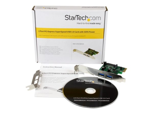 StarTech.com Adattatore scheda SuperSpeed USB 3.0 con 2 porte PCI Express (PCIe) con UASP - Alimenta