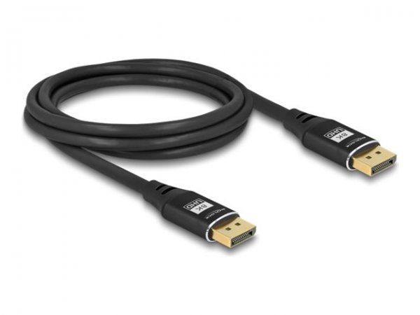 Delock DisplayPort Kabel 8K 60 Hz schwarz Metall - Cavo - Digitale/display/video