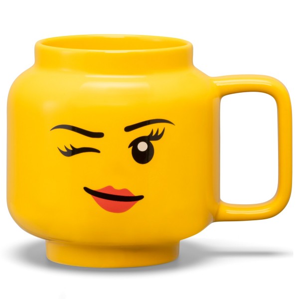 LEGO Keramiktasse Winking Girl gelb