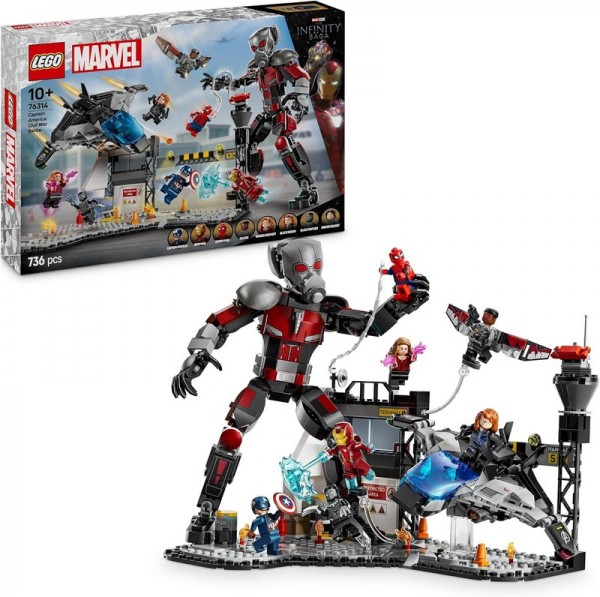 LEGO Marvel 76314 Captain America Civil War Actionduell