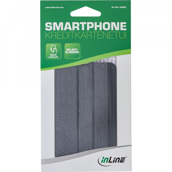 InLine Porta carte di credito per Smartphone con cinturino da polso - nero