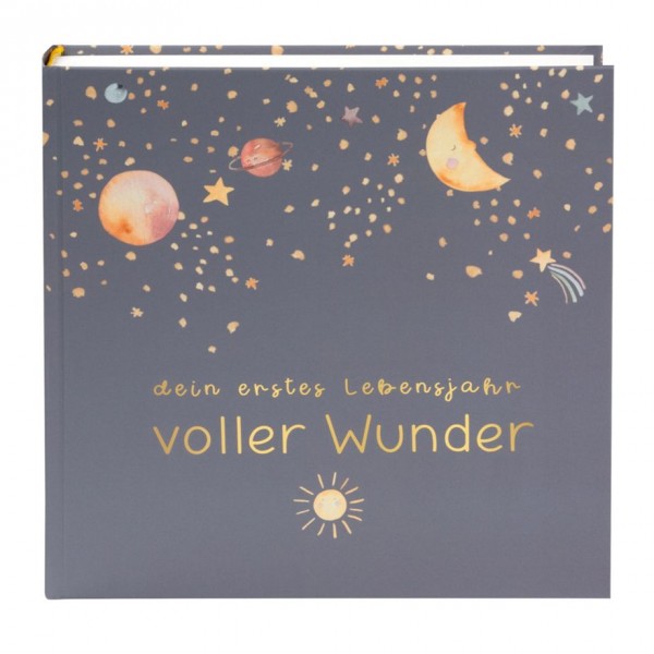 Goldbuch voller Wunder Weltraum blau 25x25 60 S.Babyalbum 24497