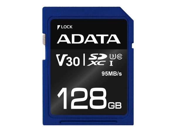 ADATA ASDX128GUI3V30S-R - 128 GB - SDXC - Classe 10 - UHS-I - 100 MB/s - 60 MB/s