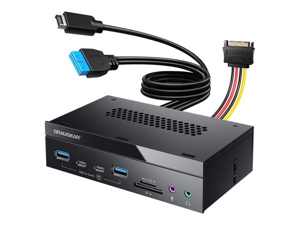GrauGear Multi Frontblende+ Kartenleser USB SD Micro