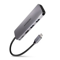 AXAGON HMC-5 - Cablato - USB 3.2 Gen 1 (3.1 Gen 1) Type-C - 100 W - 1.4/2.3 - Grigio - MMC - MMC Mob