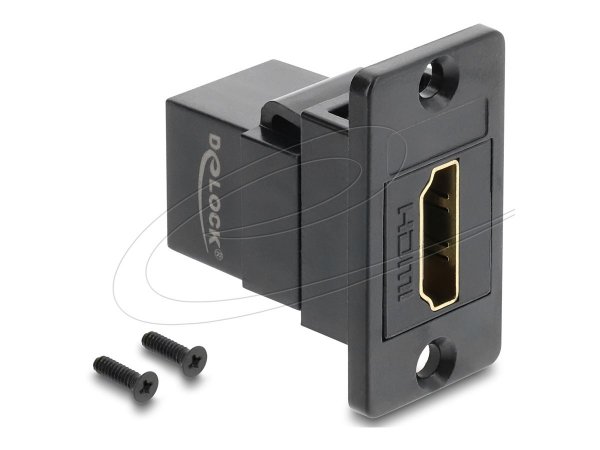 Delock Panel Mount HDMI Buchse zu 4K schwarz - Cavo