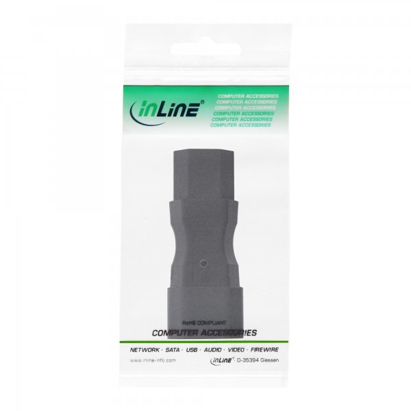 InLine adattatore di rete IEC 60320 C14 / C13 - alimentatori a 3 poli