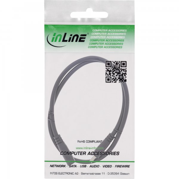 InLine Cavo di prolunga DC - maschio/femmina 3,5x1,35mm - AWG18 - nero - 2m