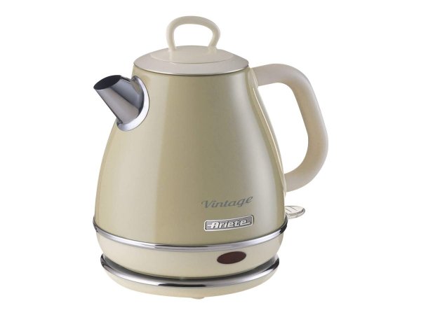 Ariete 2868 Bollitore Elettrico Vintage 1 Litro - Infusi - Tè e Tisane - Autospegnimento - Acciaio I