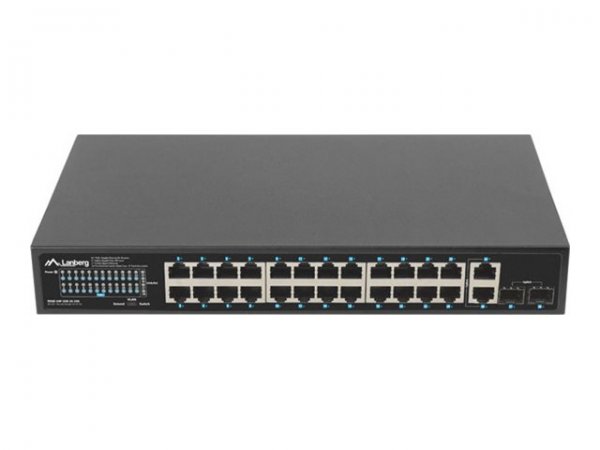 Lanberg Switch 1Gb PoE+/2xGb 2xSFP Rack 19" 250W - Interruttore - 1 Gbps