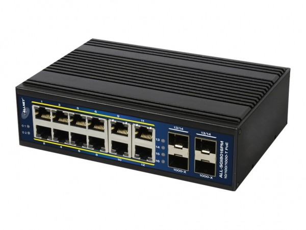ALLNET ALL-SGI8016PM - Gestito - L2+/L3 - Gigabit Ethernet (10/100/1000) - Full duplex - Supporto Po