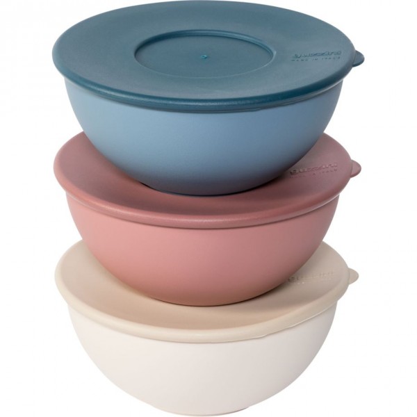Guzzini EVERYWHERE BIO - Set 3 Schüsseln mit Deckel Assorted c.