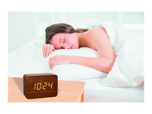 TFA 60.2549.08 - Sveglia digitale - Rettangolo - Marrone - Plastica - °C - Batteria