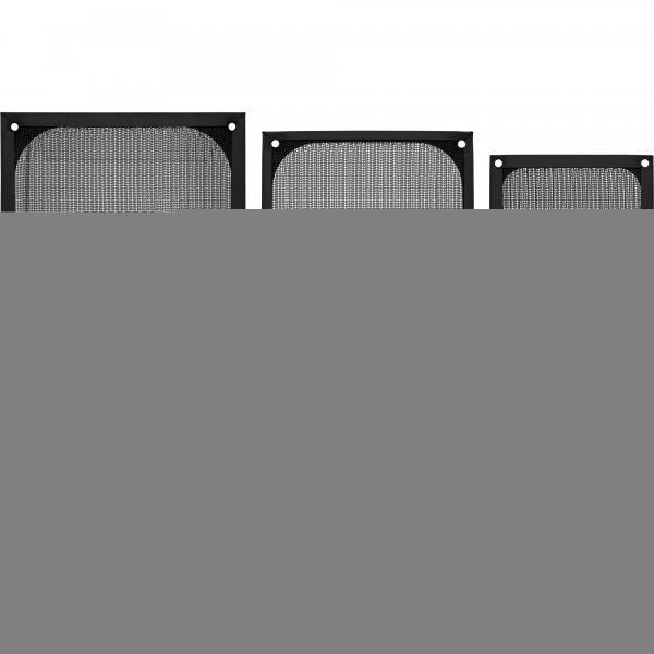 InLine Griglia ventola con filtro in alluminio - 92x92mm - nero