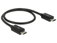 Delock 83570 - 0,3 m - USB B - USB B - USB 2.0 - Maschio/Maschio - Nero